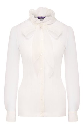 Женская белая шелковая блузка RALPH LAUREN — купить за 171500 руб. в интернет-магазине ЦУМ, арт. 290812479