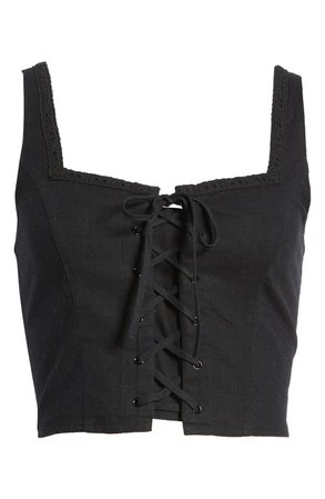 BP. Lace-Up Corset Top | Nordstrom