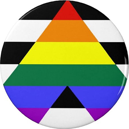 Amazon.com: Straight Ally Flag Symbol Button Pin Hetero Support Gay Equal Rights Marriage: Clothing