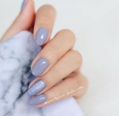 grey purple pastel nails