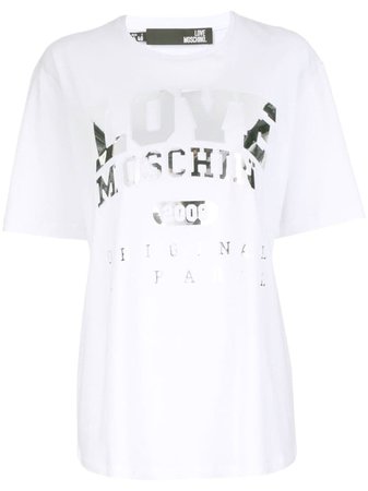 Love Moschino heart print T-shirt - White | £95.00 | Grazia