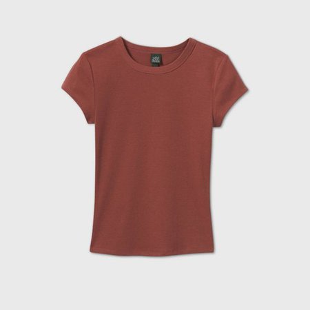 Women's Short Sleeve T-Shirt - Wild Fable™ (Regular & Plus) : Target (cinnamon)