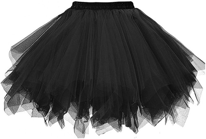 Amazon.com: Girls Tutu Skirts Layered Tulle Princess Dresses Sparkle Halloween Tutu Black: Clothing