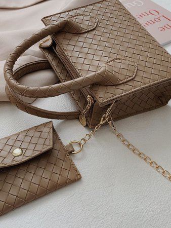 2pcs Braided Chain Satchel Bag Set | SHEIN USA
