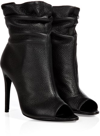 Burberry Shoes Accessories Leather Burlison Open Toe Ankle Boots, $850 | STYLEBOP.com | Lookastic.com