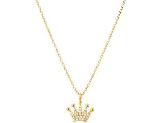 Crown pendant Princess necklace Crown necklace