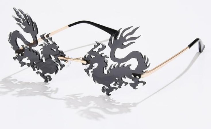 Rimless Dragon Frame Sunglasses
