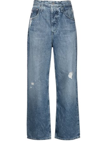 AG Jeans Knoxx high-rise wide-leg jeans - FARFETCH