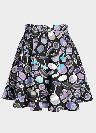 Spooky Treat Flared Skirt – In Control Clothing