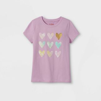 Girls' 'tie-dye Hearts' Graphic T-shirt - Cat & Jack™ Light Purple : Target