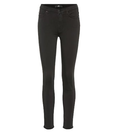 Cropped mid-rise skinny jeans