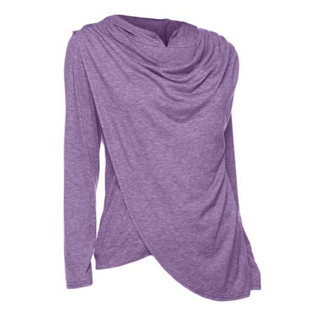 Wholesale Hooded Overlay T-shirt In Purple Amethyst M | TrendsGal.com