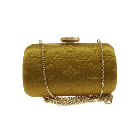 Louis Vuitton Gold Satin Monogram Crossbody Clutch – Treasures of NYC