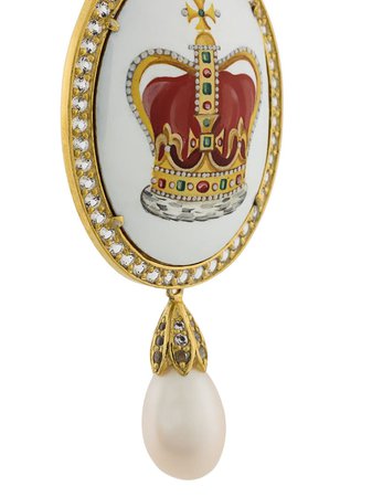 Axenoff Jewellery Crown & sovereign's Orb Drop Earrings - Farfetch