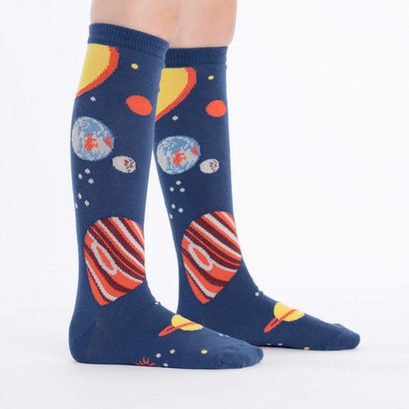 Planets | Youth Knee Socks | Outer Space Socks for Kids