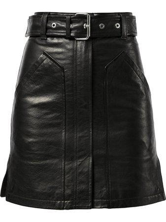 IRO A-line Leather Mini Skirt - Farfetch
