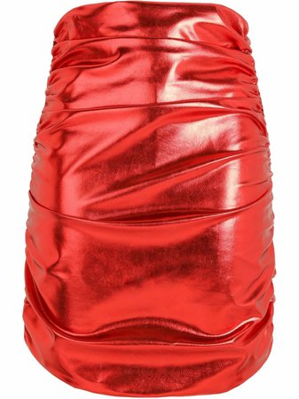 Dolce & Gabbana metallic-finish ruched skirt