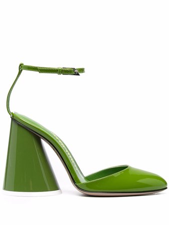 Shop The Attico 'Luz' slingback leather pumps with Express Delivery - FARFETCH