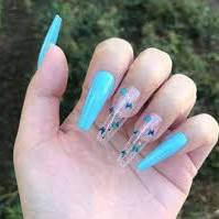 blue acrylic nails - Google Search