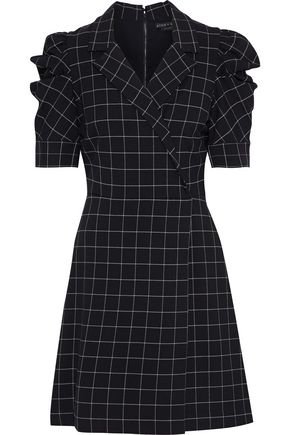 grid print dress