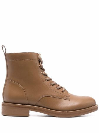 12 STOREEZ Leather lace-up Boots