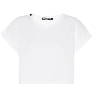 Cropped Cotton T-Shirt | Dolce & Gabbana - Mytheresa