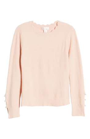 Rachel Parcell Scalloped Crewneck Sweater | Nordstrom