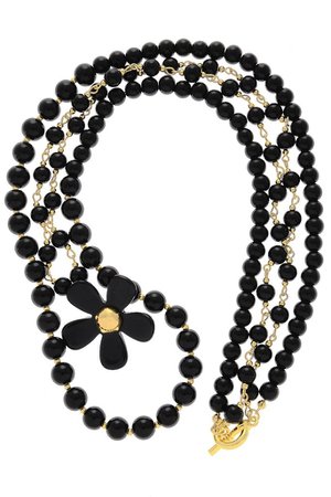 ANDREW HAMILTON CRAWFORD - DAISY Double Strand Black Necklace – PRET-A-BEAUTE.COM