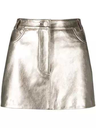 Maje Fitted Metallic Mini Skirt - Farfetch