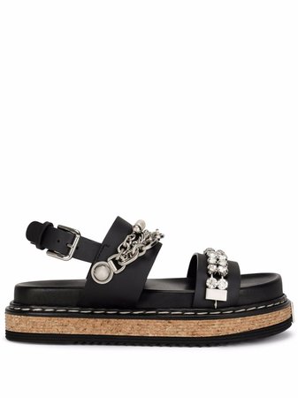 Dolce & Gabbana Crystal And Pearl Embellished Strap Sandals - Farfetch