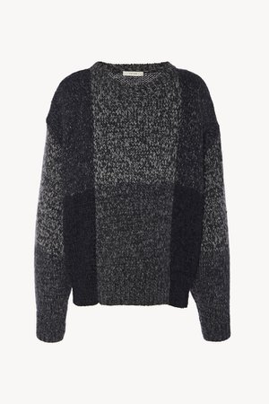 Women's Didiana Sweater In Cashmere And Silk in Charcoal Melange | The Row
