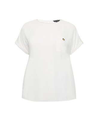 **DP Curve White Woven Tee | Dorothy Perkins