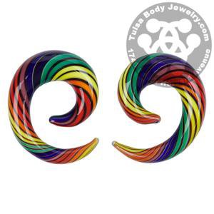 Rainbow Glass Spirals | Tulsa Body Jewelry