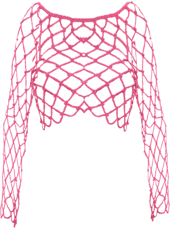 bright pink mesh top