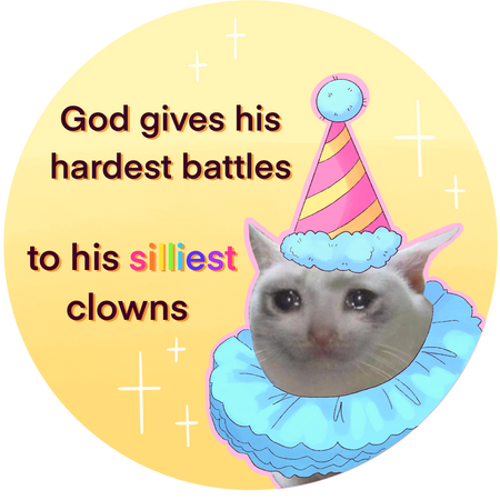 God clown cat meme