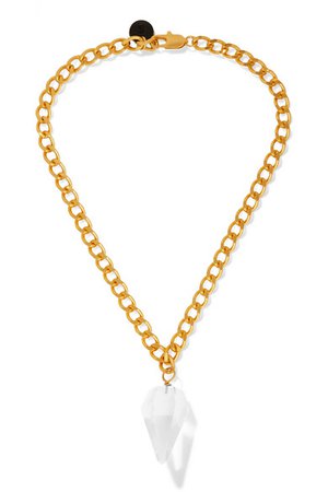 Sirconstance | Gold-plated crystal necklace | NET-A-PORTER.COM