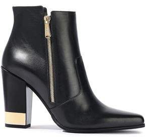 Anthea Metallic-trimmed Leather Ankle Boots