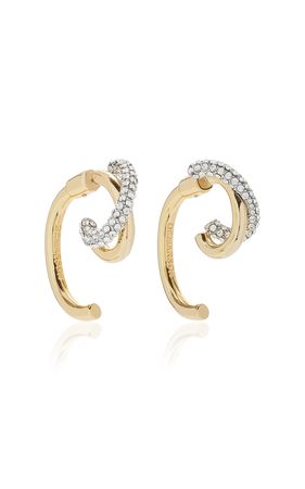 Axis Luna Convertible 12k Gold-Plated Crystal Earrings By Demarson | Moda Operandi