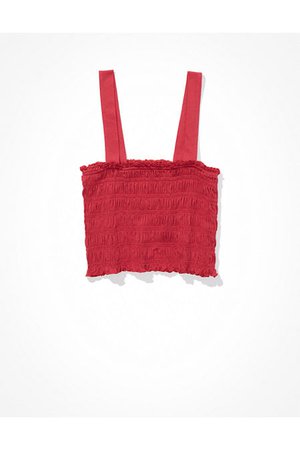 AE Cropped Smocked Tank Top