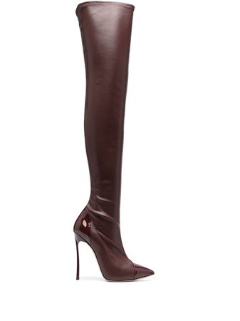Casadei over-the-knee 120mm high-heeled Boots - Farfetch