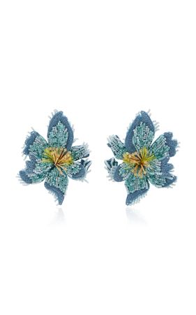 Azealia Beaded Floral Earrings By Deepa Gurnani | Moda Operandi