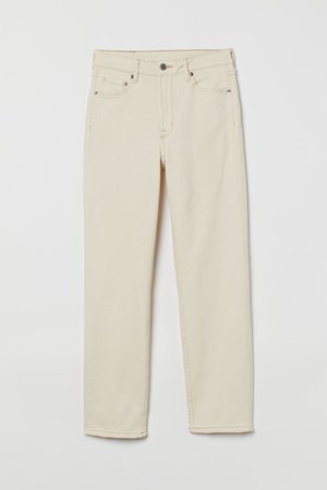 Vintage Slim High Ankle Jeans - Cream White - WOMEN | H&M NL