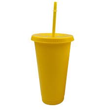 yellow cup with straw - Google Search