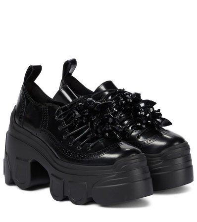 Simone Rocha black platform boots