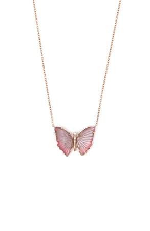 SHAIN LEYTON One of A Kind Petite Butterfly Necklace - Rose Gold | Garmentory
