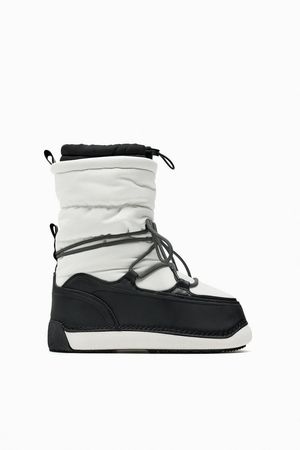 CONTRASTING WATER RESISTANT AND WATER REPELLENT QUILTED BOOTS SKI COLLECTION - Multi-color | ZARA United States