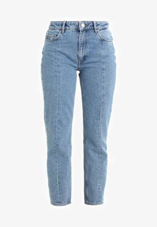 Envii ENBRENDA STRIPE - Straight leg jeans - mid blue - Zalando.co.uk