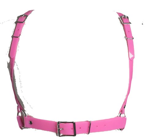 pink leather harness