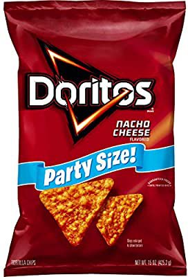 Amazon.com: Doritos, Nacho Cheese Flavored Tortilla Chips Party Size, 15 oz