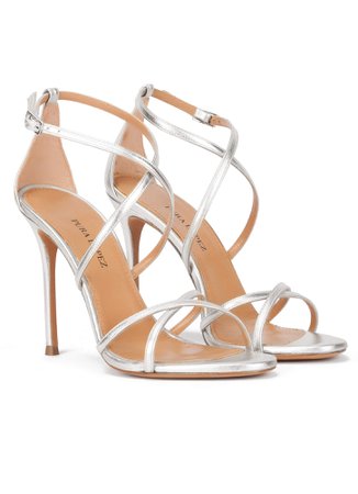 silver high heel strappy sandals - Google Search